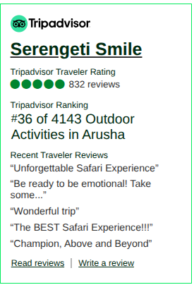 Reviews about Serengeti Smile